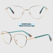 Load image into Gallery viewer, 53997 Cat Eye Metal Frame Anti Blue Light Optical Glasses Women Computer Eyeglasses