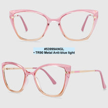 Load image into Gallery viewer, 53999 Cat Eye Anti Blue Light TR90 Optical Glasses Frames Women  Computer Eyeglasses