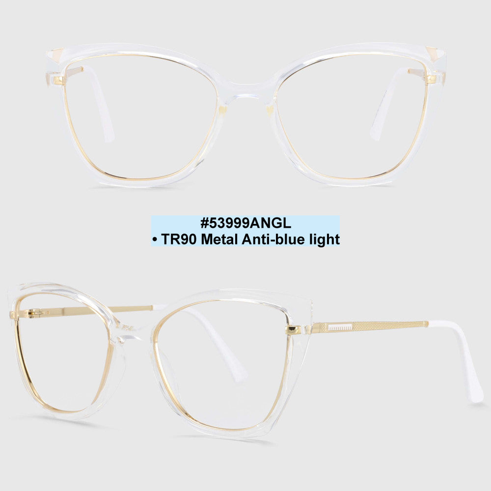 53999 Cat Eye Anti Blue Light TR90 Optical Glasses Frames Women  Computer Eyeglasses