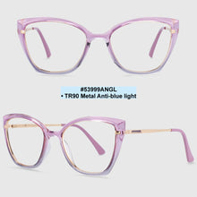 Load image into Gallery viewer, 53999 Cat Eye Anti Blue Light TR90 Optical Glasses Frames Women  Computer Eyeglasses