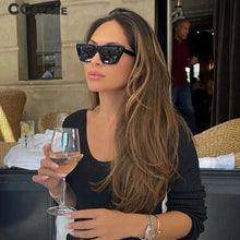 Load image into Gallery viewer, 54001 Cat Eye Rainbow Sunglasses Retro Rivet Women Shades Uv400 Vintage Glasses