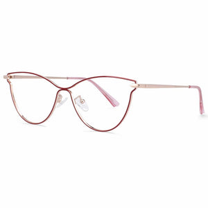54006 Style Cat Eye Metal Anti Blue Light Optical Glasses Frames Women Computer Eyeglasses Prescription Glasses
