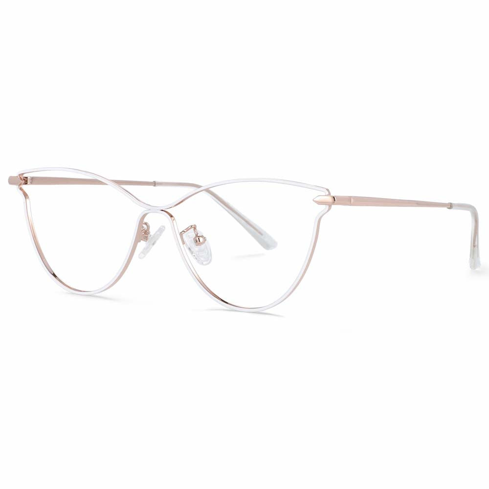 54006 Style Cat Eye Metal Anti Blue Light Optical Glasses Frames Women Computer Eyeglasses Prescription Glasses