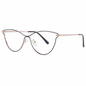 54006 Style Cat Eye Metal Anti Blue Light Optical Glasses Frames Women Computer Eyeglasses Prescription Glasses