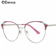 Load image into Gallery viewer, 54007 The Cat Eye Anti Blue Light Optical Metal Glasses Frames Women Computer Eyeglasses