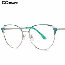 Load image into Gallery viewer, 54007 The Cat Eye Anti Blue Light Optical Metal Glasses Frames Women Computer Eyeglasses