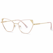 Load image into Gallery viewer, 54008 Metal Cat Eye Women Anti Blue Light Optical Glasses Frames Computer Eyeglasses