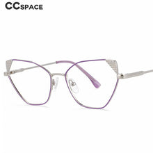 Load image into Gallery viewer, 54008 Metal Cat Eye Women Anti Blue Light Optical Glasses Frames Computer Eyeglasses