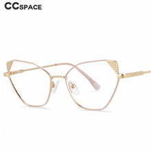 Load image into Gallery viewer, 54008 Metal Cat Eye Women Anti Blue Light Optical Glasses Frames Computer Eyeglasses