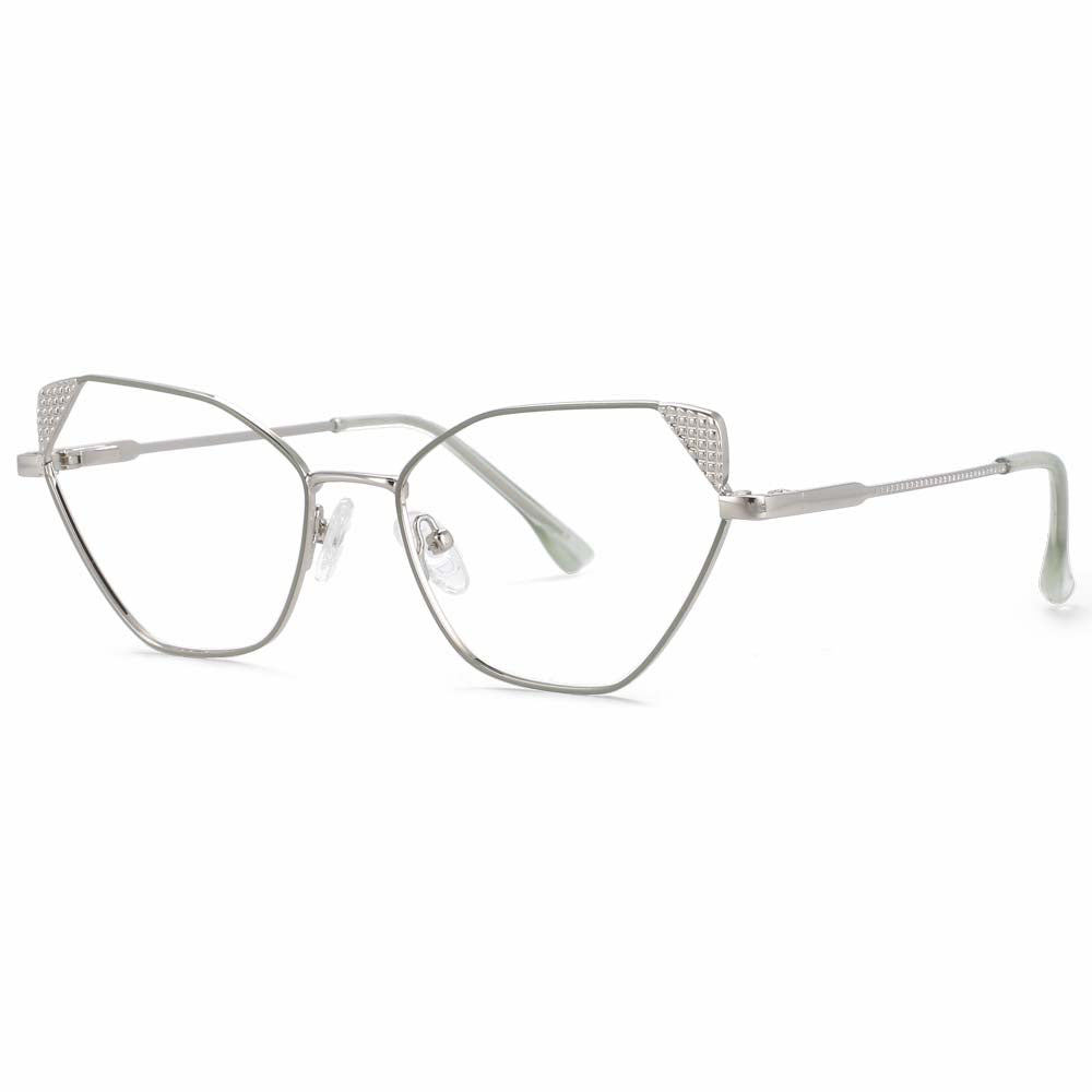 54008 Metal Cat Eye Women Anti Blue Light Optical Glasses Frames Computer Eyeglasses