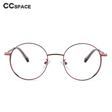Load image into Gallery viewer, 54009 Retro Round Anti Blue Light Optical Glasses Frames Men Women Computer Eyeglasses