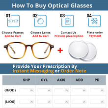 Load image into Gallery viewer, 54012 Retro Rivet Plastic Titanium Anti Blue Light Optical Glasses Frames Men Women TR90 Computer Eyeglasses