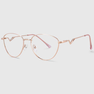 54017 Retro Metal Cat Eye Optical Glasses Frames Women Computer Eyeglasses