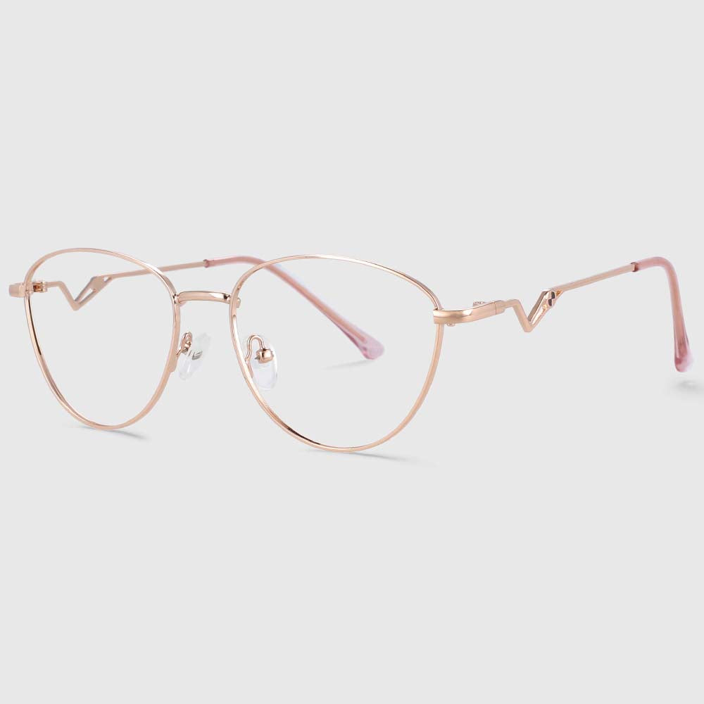 54017 Retro Metal Cat Eye Optical Glasses Frames Women Computer Eyeglasses