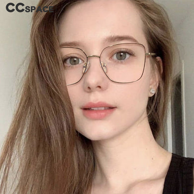 54021 Square Metal Anti Blue Light Optical Glasses Frames Women Myopia Eyewear Computer Eyeglasses