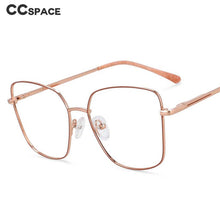 Load image into Gallery viewer, 54021 Square Metal Anti Blue Light Optical Glasses Frames Women Myopia Eyewear Computer Eyeglasses
