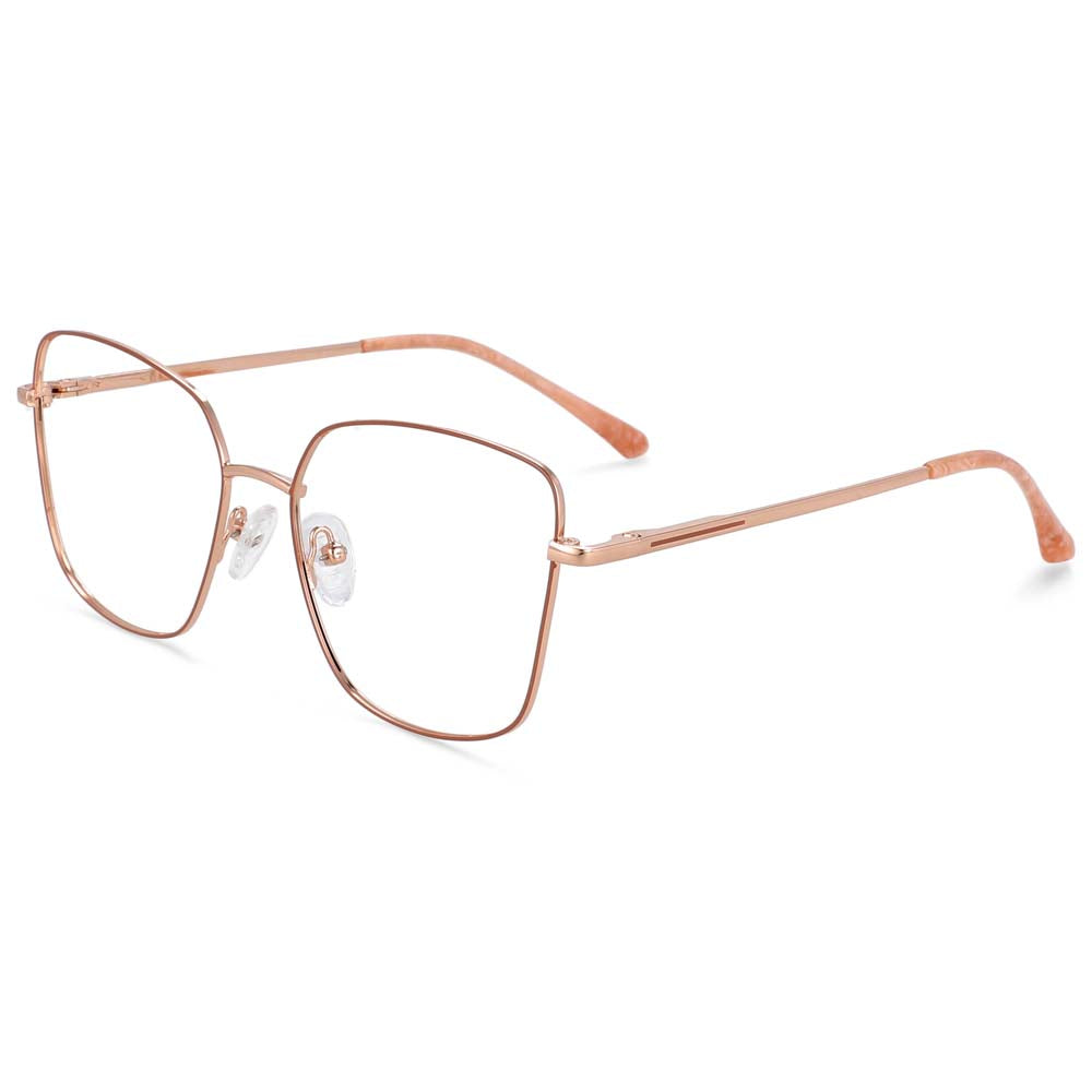 54021 Square Metal Anti Blue Light Optical Glasses Frames Women Myopia Eyewear Computer Eyeglasses