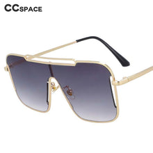 Load image into Gallery viewer, 54022 Oversized One Lens Square Goggle Sunglasses Men Women Shades Uv400 Vintage Glasses