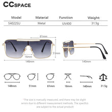 Load image into Gallery viewer, 54022 Oversized One Lens Square Goggle Sunglasses Men Women Shades Uv400 Vintage Glasses