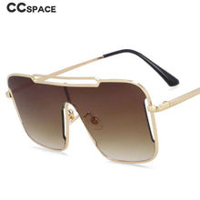 Load image into Gallery viewer, 54022 Oversized One Lens Square Goggle Sunglasses Men Women Shades Uv400 Vintage Glasses
