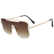 Load image into Gallery viewer, 54022 Oversized One Lens Square Goggle Sunglasses Men Women Shades Uv400 Vintage Glasses