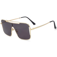 Load image into Gallery viewer, 54022 Oversized One Lens Square Goggle Sunglasses Men Women Shades Uv400 Vintage Glasses