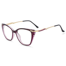 Load image into Gallery viewer, 54023 TR90 Femal Anti Blue Light Optical Glasses Frames Diamond Women Computer Eyeglasses