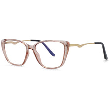 Load image into Gallery viewer, 54025 Cat Eye Anti Blue Light TR90 Optical Glasses Frames Spring Leg Women Computer Eyeglasses