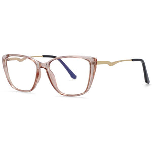 54025 Cat Eye Anti Blue Light TR90 Optical Glasses Frames Spring Leg Women Computer Eyeglasses