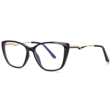 Load image into Gallery viewer, 54025 Cat Eye Anti Blue Light TR90 Optical Glasses Frames Spring Leg Women Computer Eyeglasses
