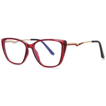 Load image into Gallery viewer, 54025 Cat Eye Anti Blue Light TR90 Optical Glasses Frames Spring Leg Women Computer Eyeglasses