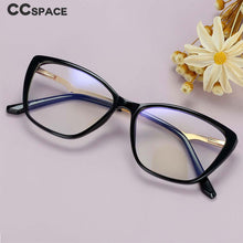 Load image into Gallery viewer, 54025 Cat Eye Anti Blue Light TR90 Optical Glasses Frames Spring Leg Women Computer Eyeglasses