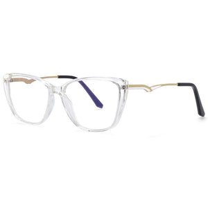 54025 Cat Eye Anti Blue Light TR90 Optical Glasses Frames Spring Leg Women Computer Eyeglasses