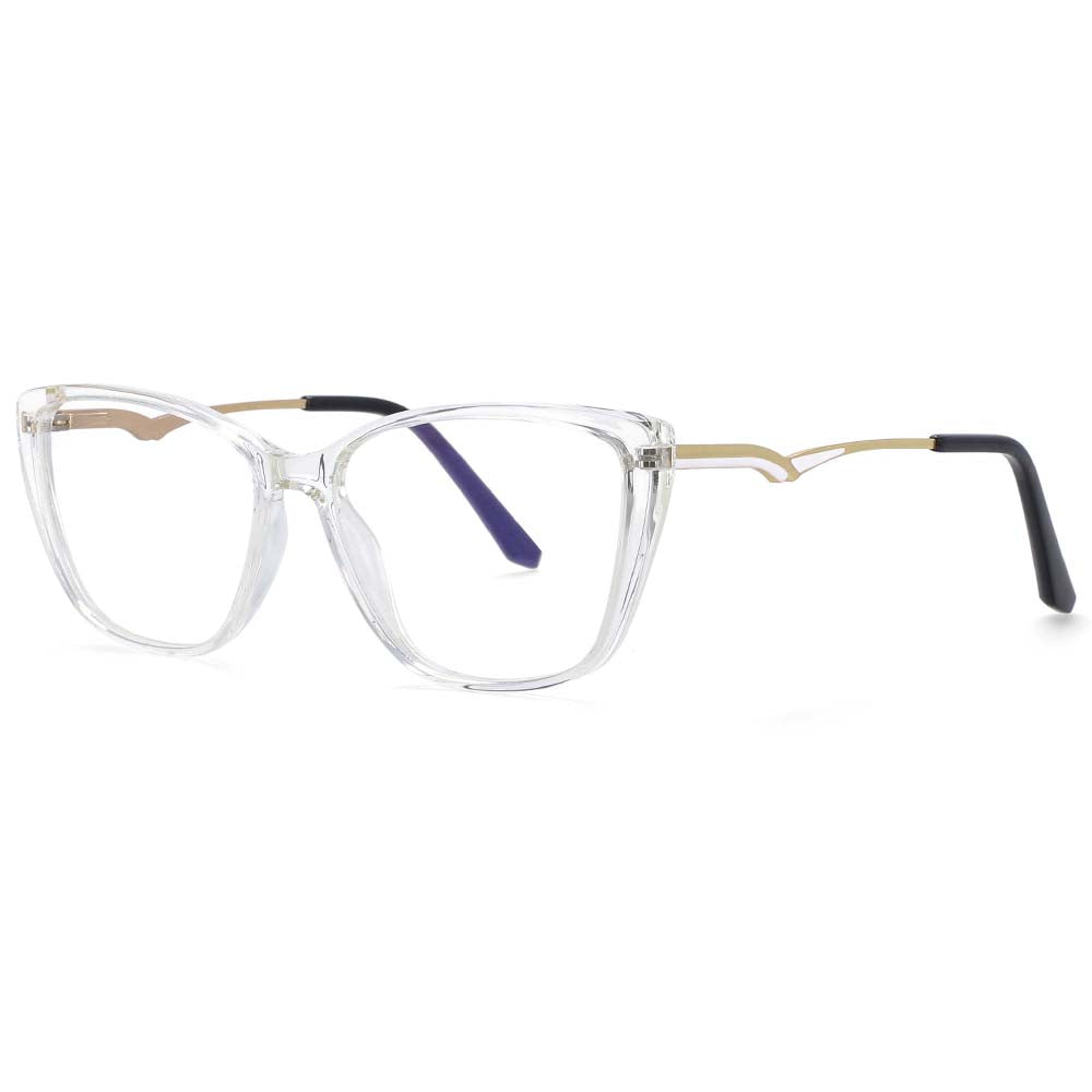 54025 Cat Eye Anti Blue Light TR90 Optical Glasses Frames Spring Leg Women Computer Eyeglasses