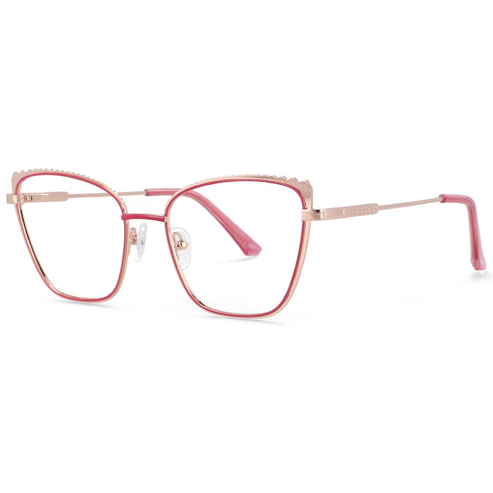 54030 Metal Anti Blue Light Optical Glasses Frames Retro Women Computer Eyeglasses
