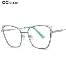 Load image into Gallery viewer, 54030 Metal Anti Blue Light Optical Glasses Frames Retro Women Computer Eyeglasses