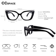 Load image into Gallery viewer, 54032 Retro Rectangle Cat Eye Anti Blue Light Glasses Frames Women Computer Eyeglasses