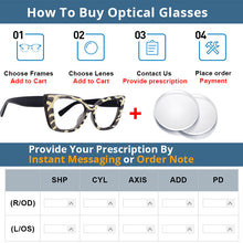 Load image into Gallery viewer, 54032 Retro Rectangle Cat Eye Anti Blue Light Glasses Frames Women Computer Eyeglasses