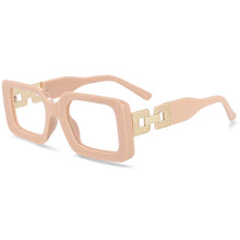 Load image into Gallery viewer, 54038 Brand Anti Blue Light Rectangle Glasses Frames Oversized Chain Men Women Computer Eyeglasses