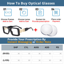 Load image into Gallery viewer, 54038 Brand Anti Blue Light Rectangle Glasses Frames Oversized Chain Men Women Computer Eyeglasses