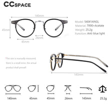 Load image into Gallery viewer, 54041 Round Retro Anti Blue Light Optical Glasses Frames Men Women TR90 Computer Eyeglasses