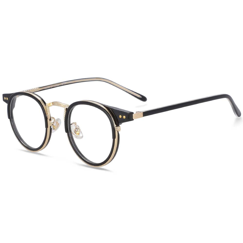 54041 Round Retro Anti Blue Light Optical Glasses Frames Men Women TR90 Computer Eyeglasses