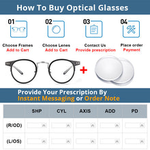 Load image into Gallery viewer, 54041 Round Retro Anti Blue Light Optical Glasses Frames Men Women TR90 Computer Eyeglasses