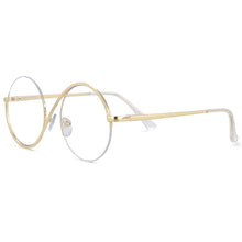 Load image into Gallery viewer, 54042 Round Metal Half Frame Anti Blue Light Optical Glasses Frames Men Women Computer Eyeglasses