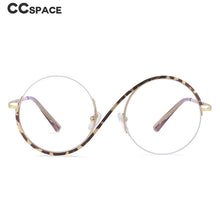 Load image into Gallery viewer, 54042 Round Metal Half Frame Anti Blue Light Optical Glasses Frames Men Women Computer Eyeglasses