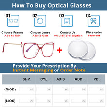 Load image into Gallery viewer, 54043 Square Big Frame Anti Blue Light Glasses Frames Men Women TR90 Computer Eyeglasses