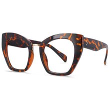 Load image into Gallery viewer, 54045 Oversized Cat Eye Anti Blue Light Glasses Frames Leopard Women Computer Eyeglasses