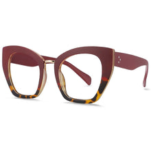 Load image into Gallery viewer, 54045 Oversized Cat Eye Anti Blue Light Glasses Frames Leopard Women Computer Eyeglasses