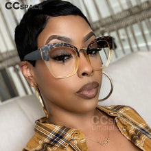 Load image into Gallery viewer, 54045 Oversized Cat Eye Anti Blue Light Glasses Frames Leopard Women Computer Eyeglasses