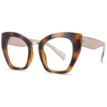 Load image into Gallery viewer, 54045 Oversized Cat Eye Anti Blue Light Glasses Frames Leopard Women Computer Eyeglasses